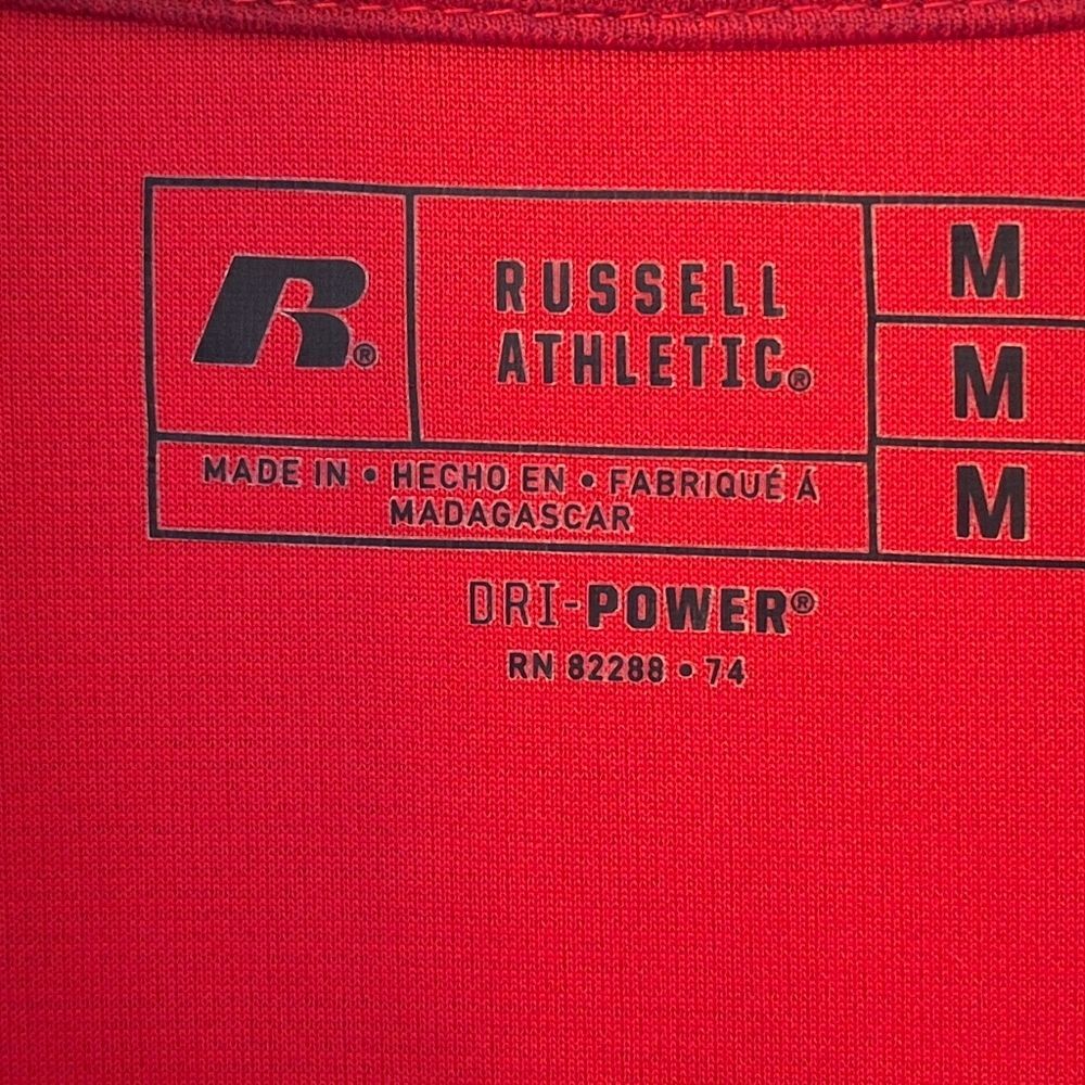 Russell Athletic Dri-Power Lightweight 1/4 Zip Men's Heathered Pullover Maroon M - Picture 4 of 9